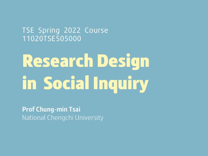 Spring 2022 Course: Research Design in Social Inquiry