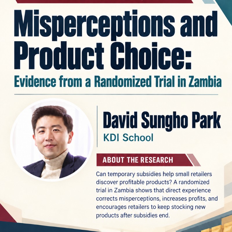 Fall 2026 Research Colloquium | Misperceptions and Product Choice: Evidence from a Randomized Trial in Zambia