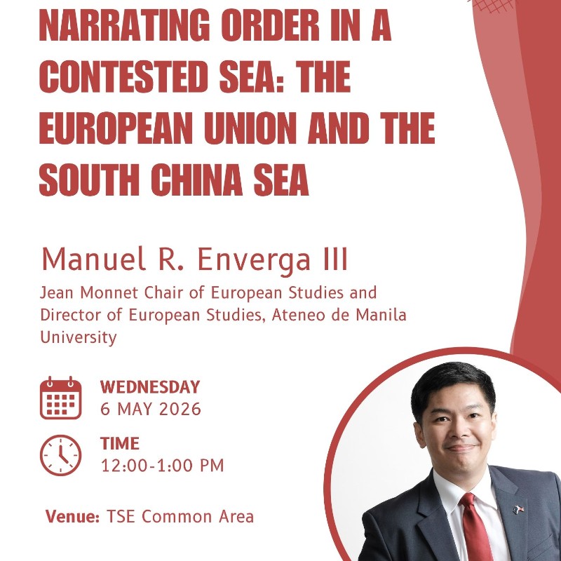Spring 2026 Lecture Series |  Narrating Order in a Contested Sea: The European Union and the South China Sea