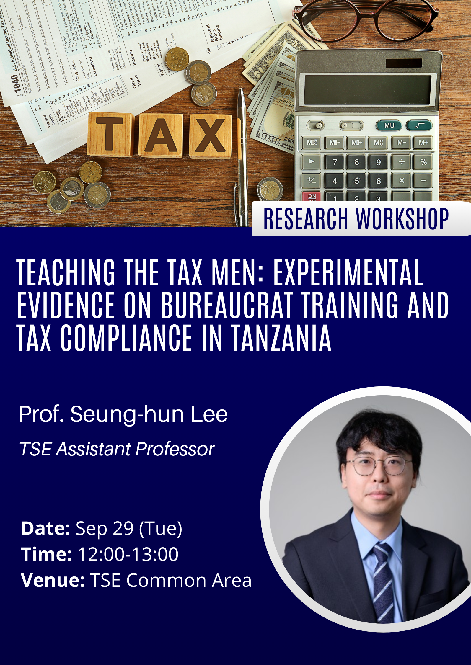 Fall 2026 Research Workshop | Teaching the Tax Men: Experimental Evidence on Bureaucrat Training and Tax Compliance in Tanzania