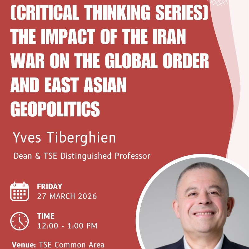 Spring 2026 Critical Thinking | The Impact of the Iran War on the Global Order and East Asian Geopolitics