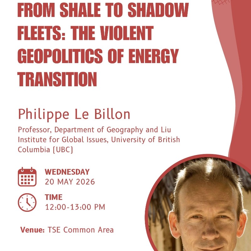 Spring 2026 Lecture Series | From Shale to Shadow Fleets: The Violent Geopolitics of Energy Transition