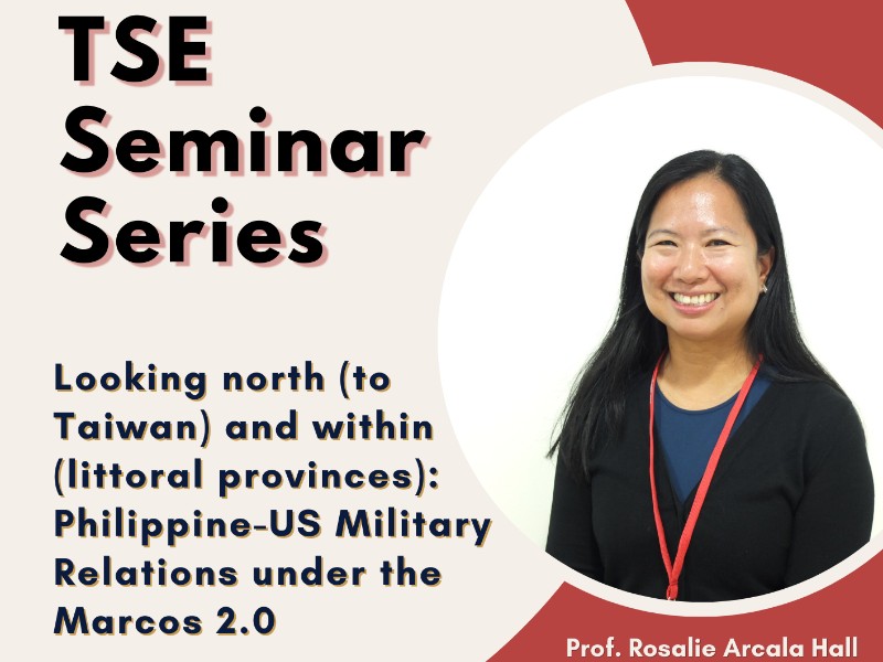 Spring 2023 Seminar Series No. 8 | Looking north (to Taiwan) and within (littoral provinces): Philippine-US Military Relations under the Marcos 2.0