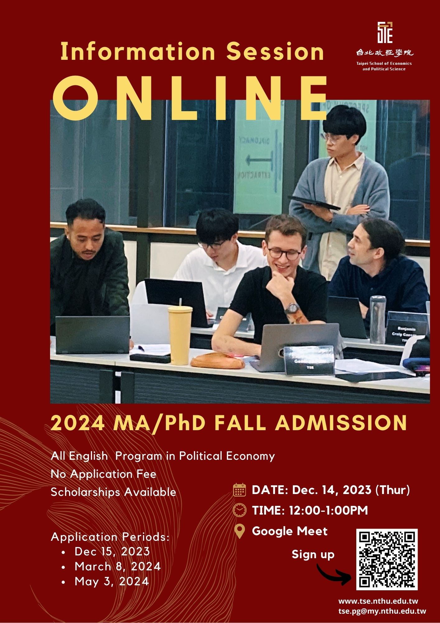 2024 MA and PhD Fall Admission Online Information Session