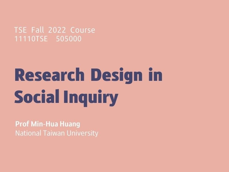 Fall 2022 Course: Research Design in Social Inquiry